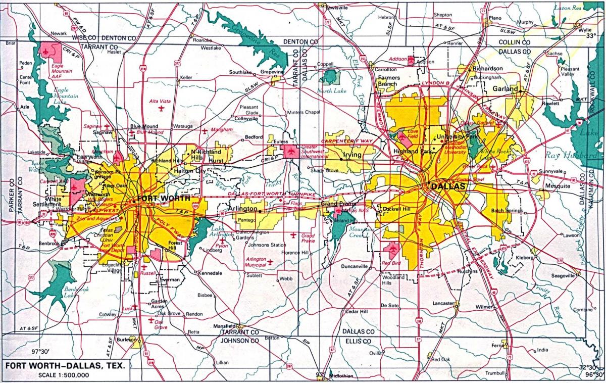Karte von north Dallas