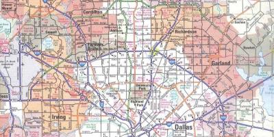Karte von Dallas, Texas Bereich