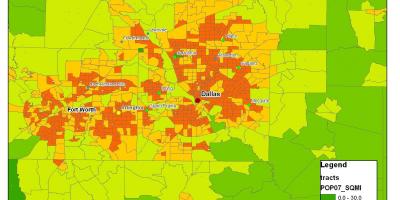 Karte von Dallas metroplex