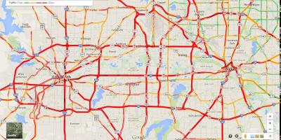 Karte von Dallas-Verkehr