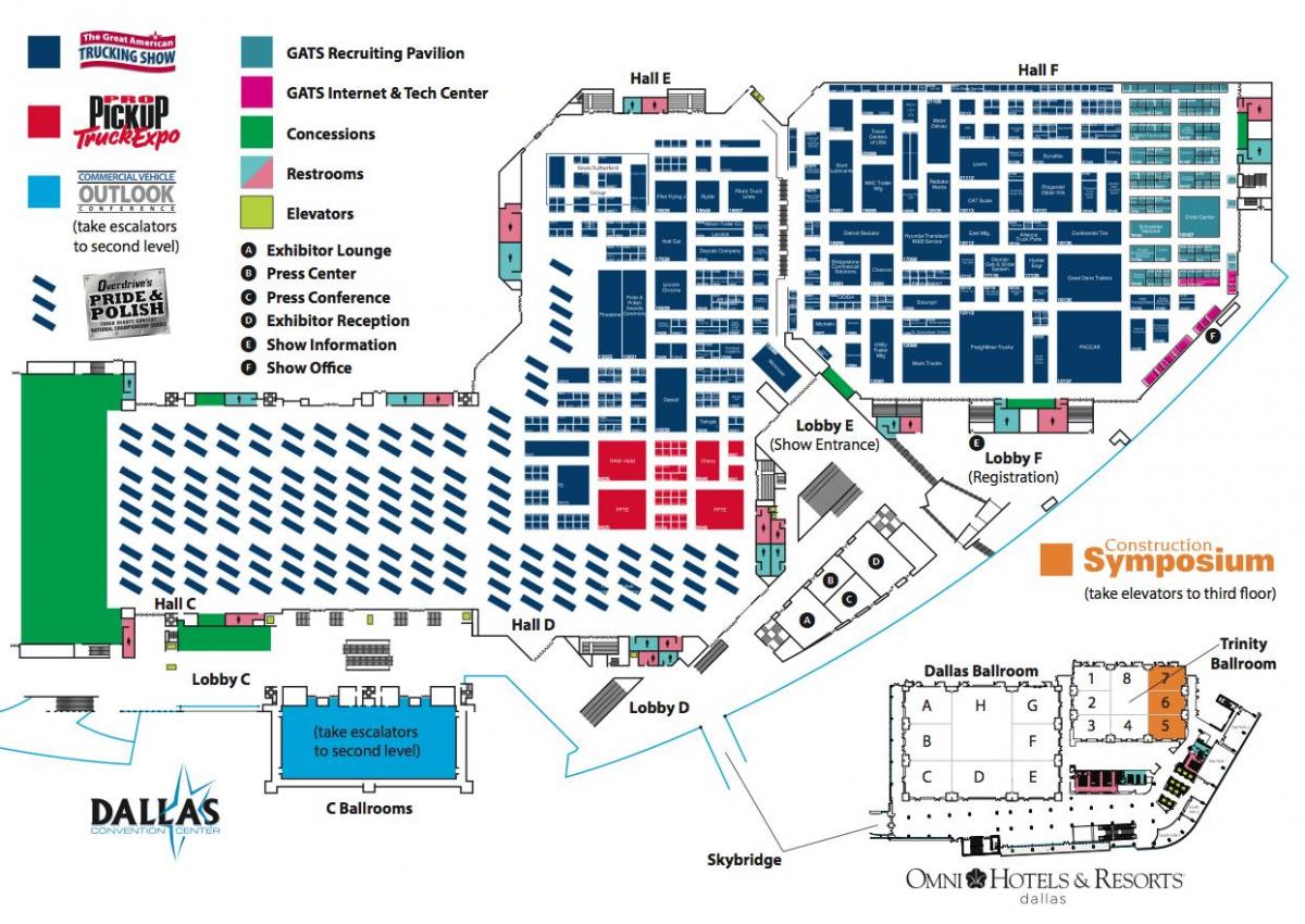 Karte von Dallas convention center