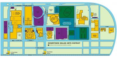Karte von Dallas arts district