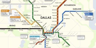 Karte von Dallas U-Bahn