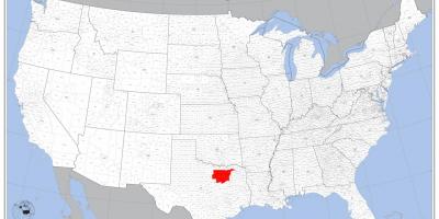 Dallas auf der Karte von usa