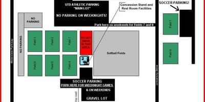 Karte von UTD Parkplatz