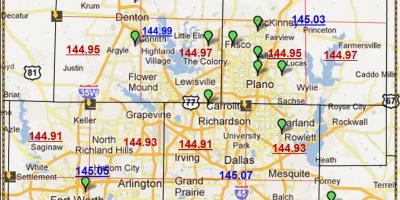 Dallas, Texas-zip code map